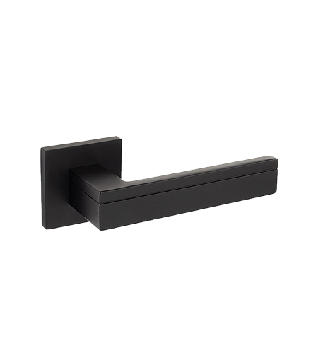 Ручки стандарт Ручка дверная Code Deco на квадратном основании H-30153-A-BLM 